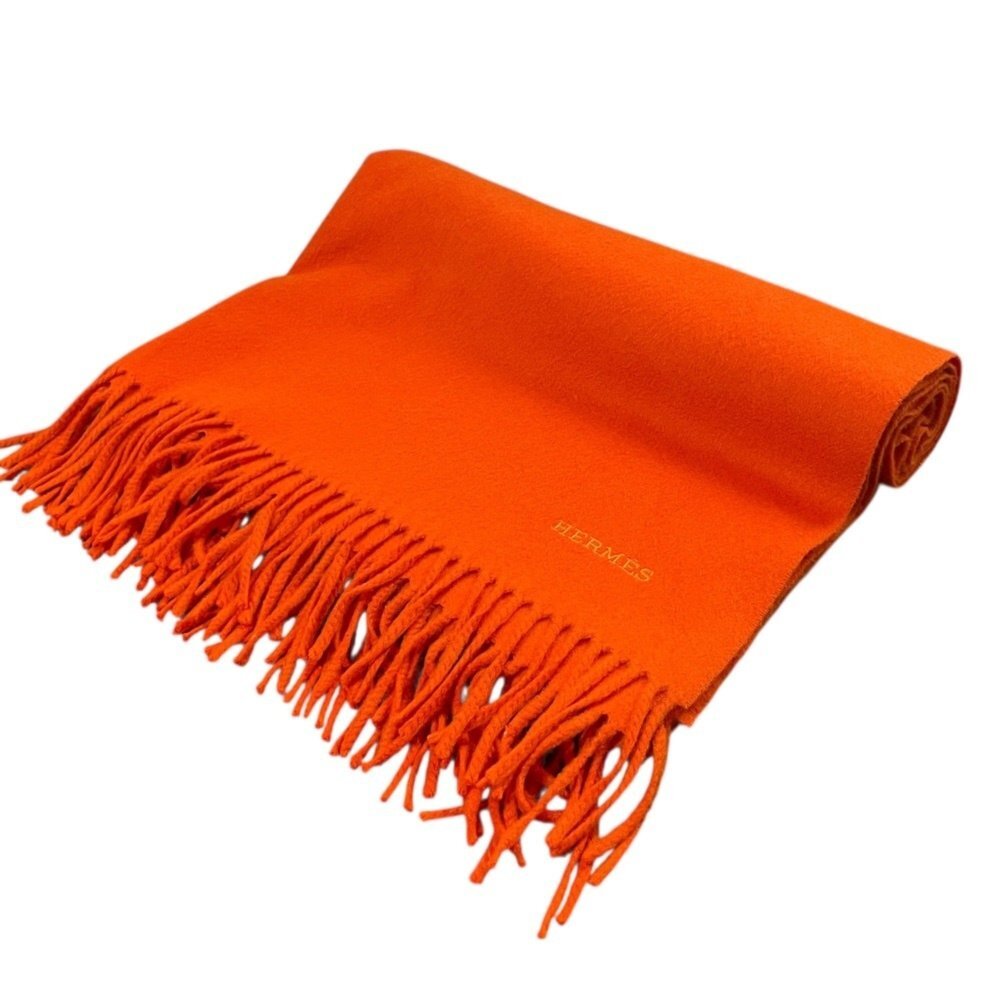 Hermes Authentic Orange Scarf - image 1